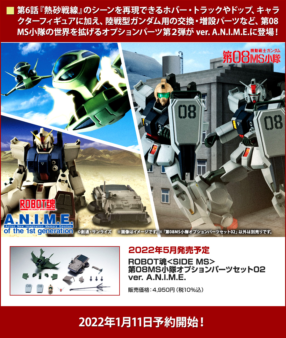 ROBOT魂<SIDE MS> 第08MS小隊オプションパーツセット02 ver. A.N.I.M.E.