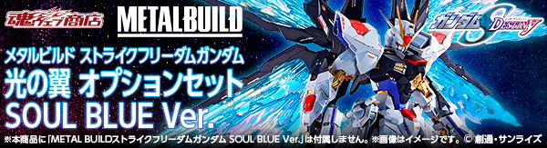 METAL BUILD ストライクフリーダムガンダム 光の翼オプションセット SOUL BLUE Ver.
